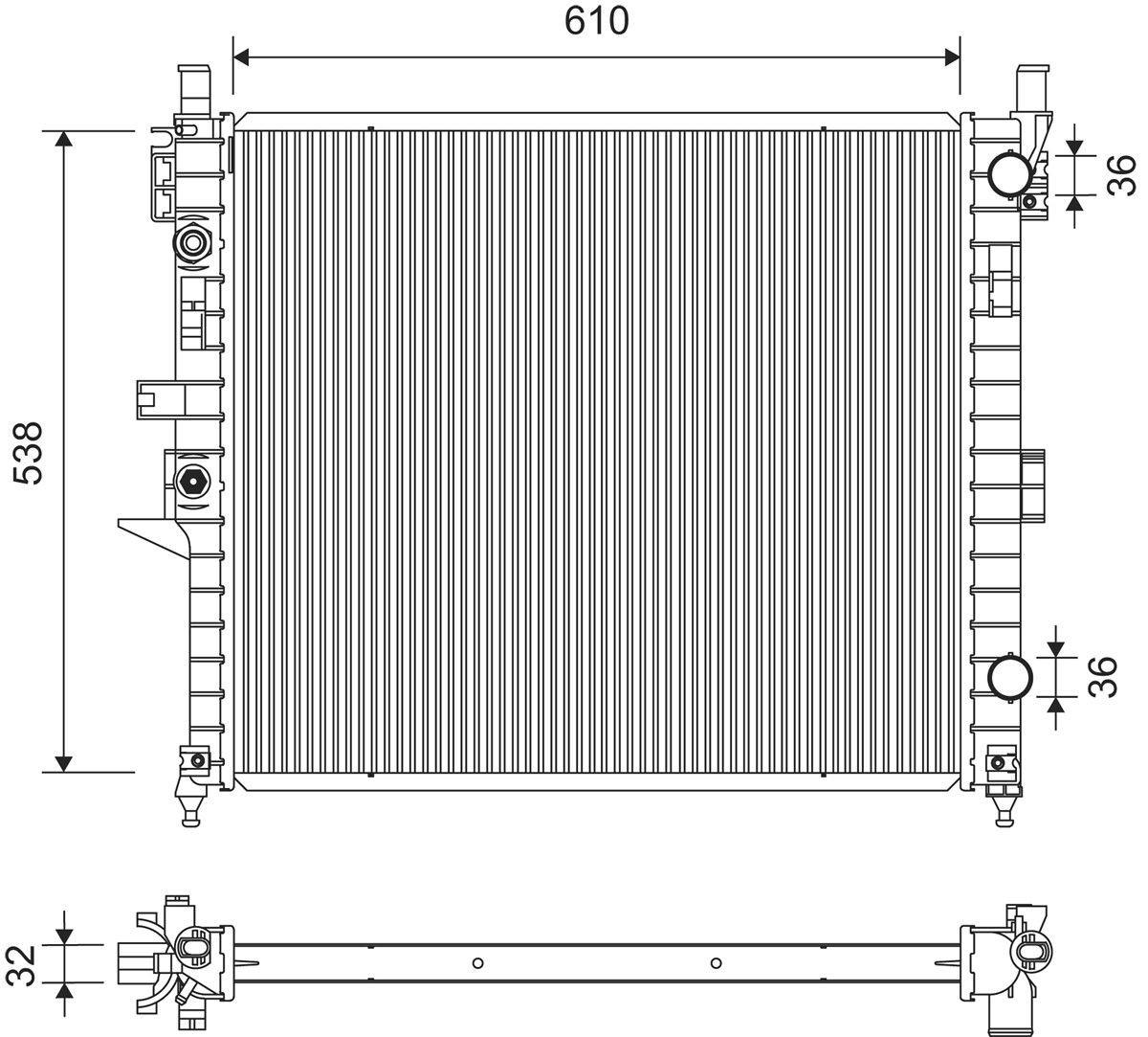 VALEO 701411 Kühler Wasserkühler Motorkühler passend für MERCEDES-BENZ M-Klasse (W163)