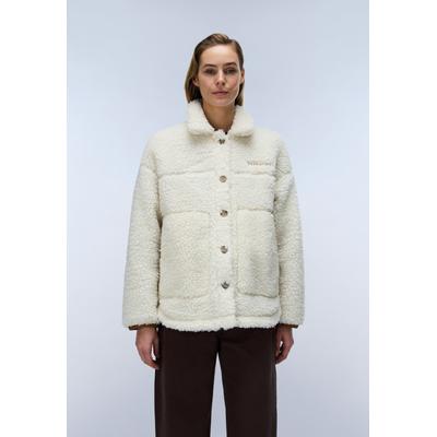 Fleecejacke NAPAPIJRI "T-SAMA W BEIGE DIMITY", Damen, Gr. XL, weiß (beige dimity), Obermaterial: 100% Polyester, Jacken Fleecejacke, für sportliche Looks, als leichte Zwischenschicht, an kühleren Tagen