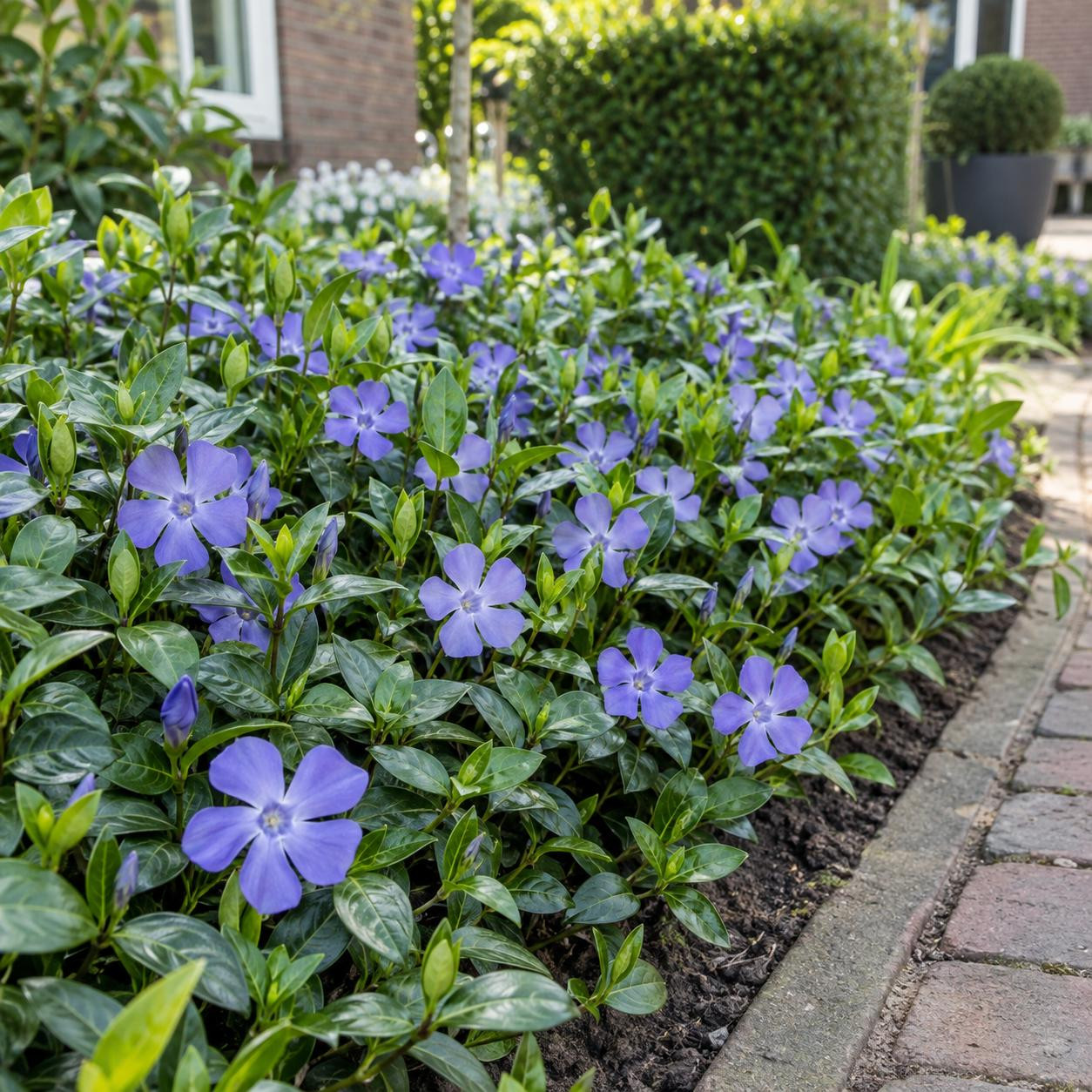 JUNAVERA Vinca minor Kleine maagdenpalm wintergroene bodembedekker Hoogte: 15 cm, Potmaat: 9 cm