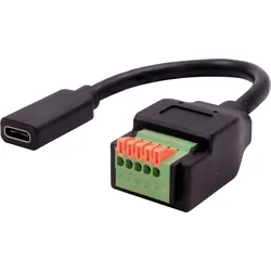 EXSYS EX-49122 - USB 2.0 Konverter, USB-C Buchse auf 5-pin Terminal Block