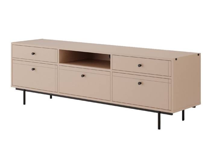 Beautysofa TV-Schrank Moderner, stilvoller, geräumiger TV-Schrank mit Schubladen ARROCCO Farbe: weiß, beige, schwarz, pastellgrün