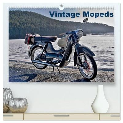 Vintage Mopeds (hochwertiger Premium Wandkalender 2027 DIN A2 quer), Kunstdruck in Hochglanz