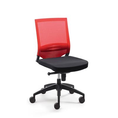 Mayer Sitzmöbel, Drehstuhl 2475, Rot/Schwarz, Teppichbodenrollen