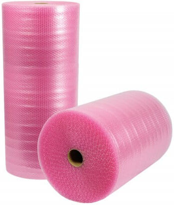 aXpel PE Luftpolsterfolie 500mm x 100m 80my rosa antistatisch