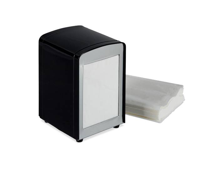 Serviettenspender Retro Schwarz-Silber