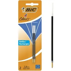 BIC Kugelschreibermine 4 Colours 0,4 mm Blau 2 Stück