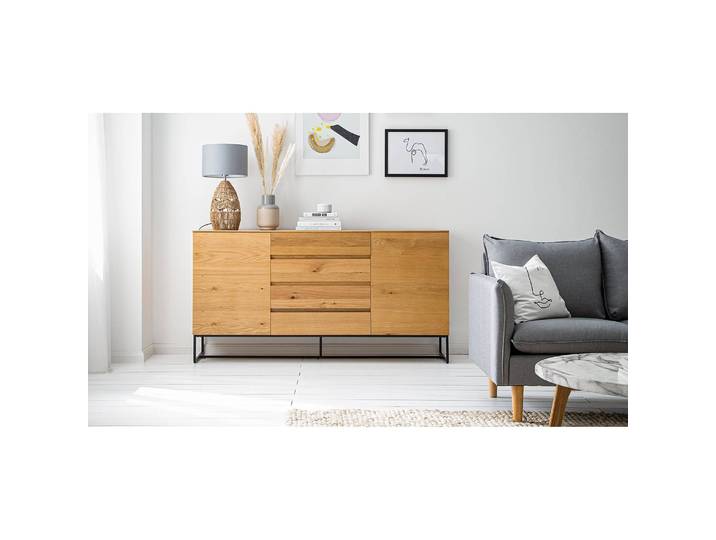 Buffet avec 2 portes 165 x 86 x 40cm Marron/Chêne