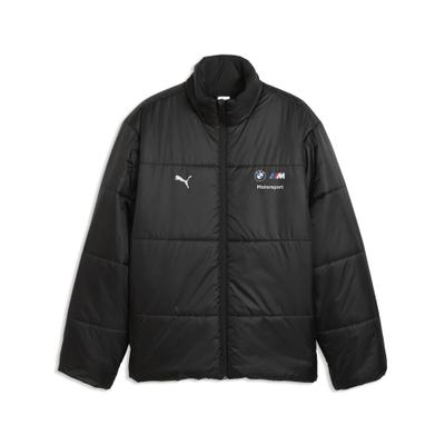 Trainingsjacke PUMA "BMW M Motorsport Essentials Steppjacke Herren", Herren, Gr. M, schwarz, Obermaterial: 100% Polyester. Futter: 100% Polyester. Taschenfutter: 100% Polyester. Füllung: 100% Polyester, Jacken Trainingsjacke
