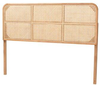 Lainer Modern Bohemian Bamboo Queen Size Headboard by Baxton Studio in Natural Brown (Size QUEEN)