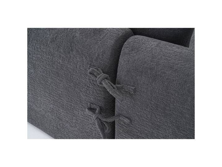 Canapé d'angle modulable 3 places méridienne gauche design courbé chenille gris foncé - UVRION