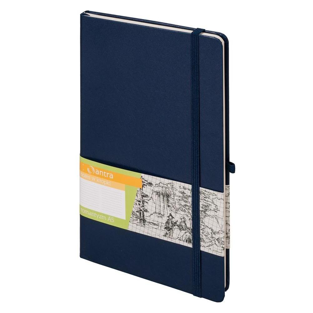 Antrax Notizbuch A5 Dots Romantik marineblau (A5, Gepunktet, Harter Einband) (280532)