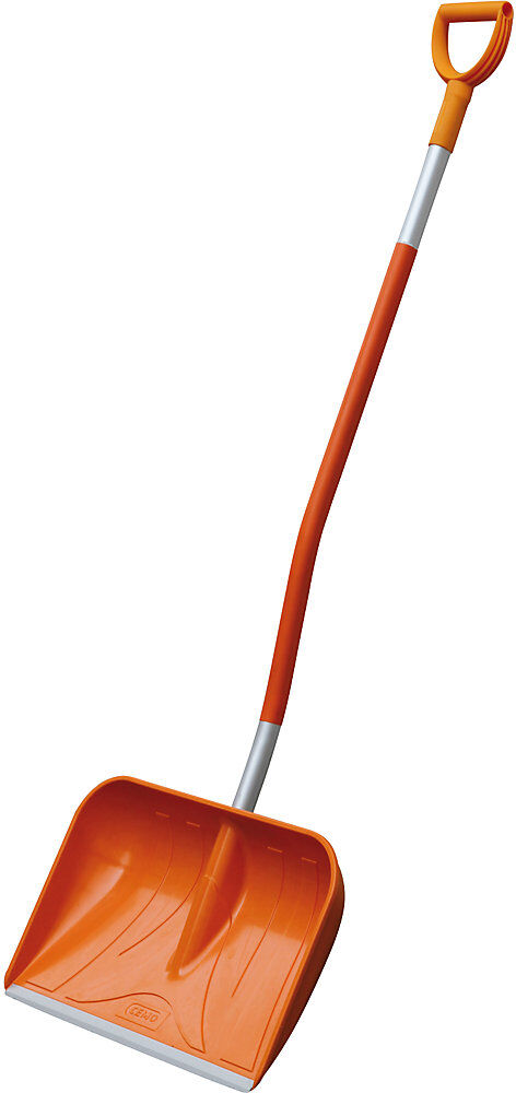 GfK-Schneeschaufel mit D-Griff, Schaufel-BxH 560 x 360 mm, orange CEMO