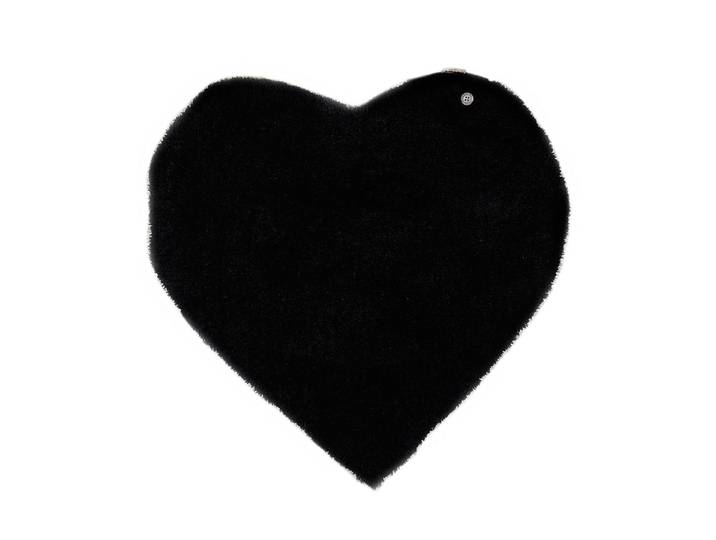 Tapis Soft Heart 100 x 100cm Noir