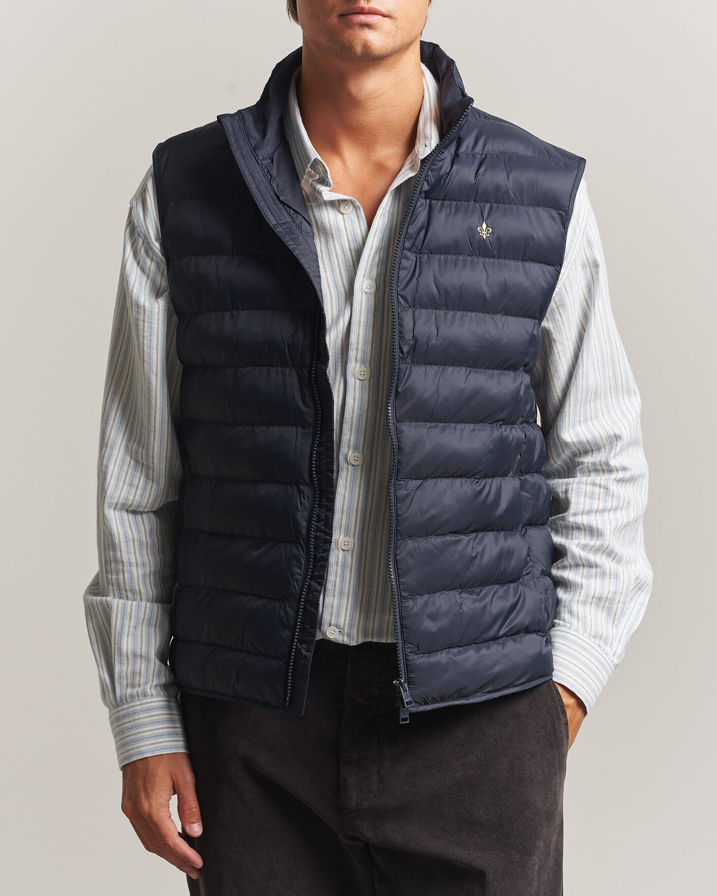 Morris Norfolk Liner Vest Blue men L Blå