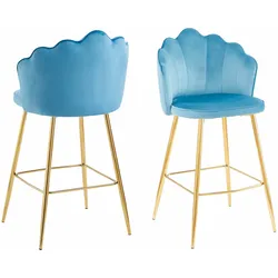SalesFever »Arielle« Barhocker 2er-Set blau 52x100x54 cm