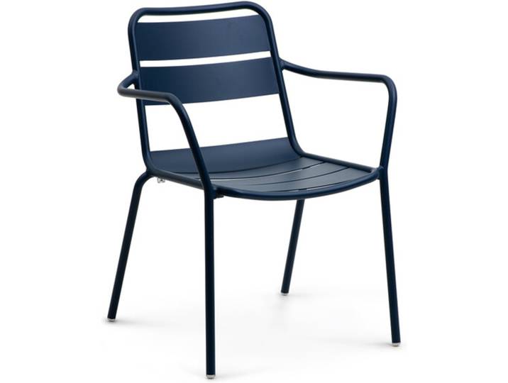 Armlehn-Stuhl Malaga blau navyblau 62x81x55 cm