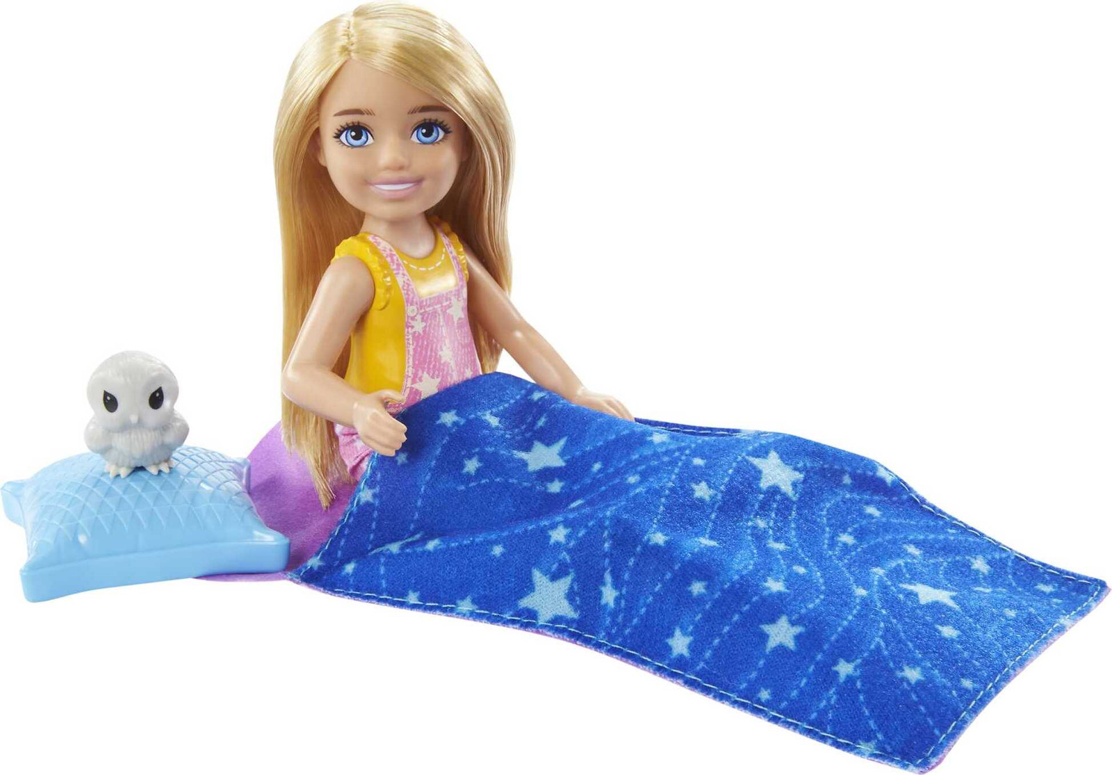 Barbie Chelsea pop Het duurt even, kamperen inclusief dier en accessoires