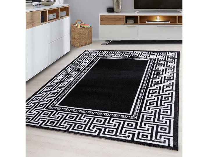 Kurzflorteppich Parma 9340 Schwarz/Schwarz 120 x 170cm Polyester