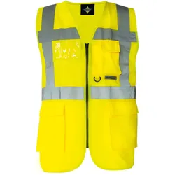 Korntex Unisex Multifunktionsweste Warnschutz-Weste KXMF signal yellow S
