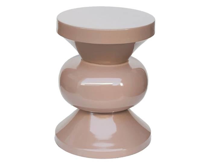 Table basse d'appoint acier laqué vintage pink