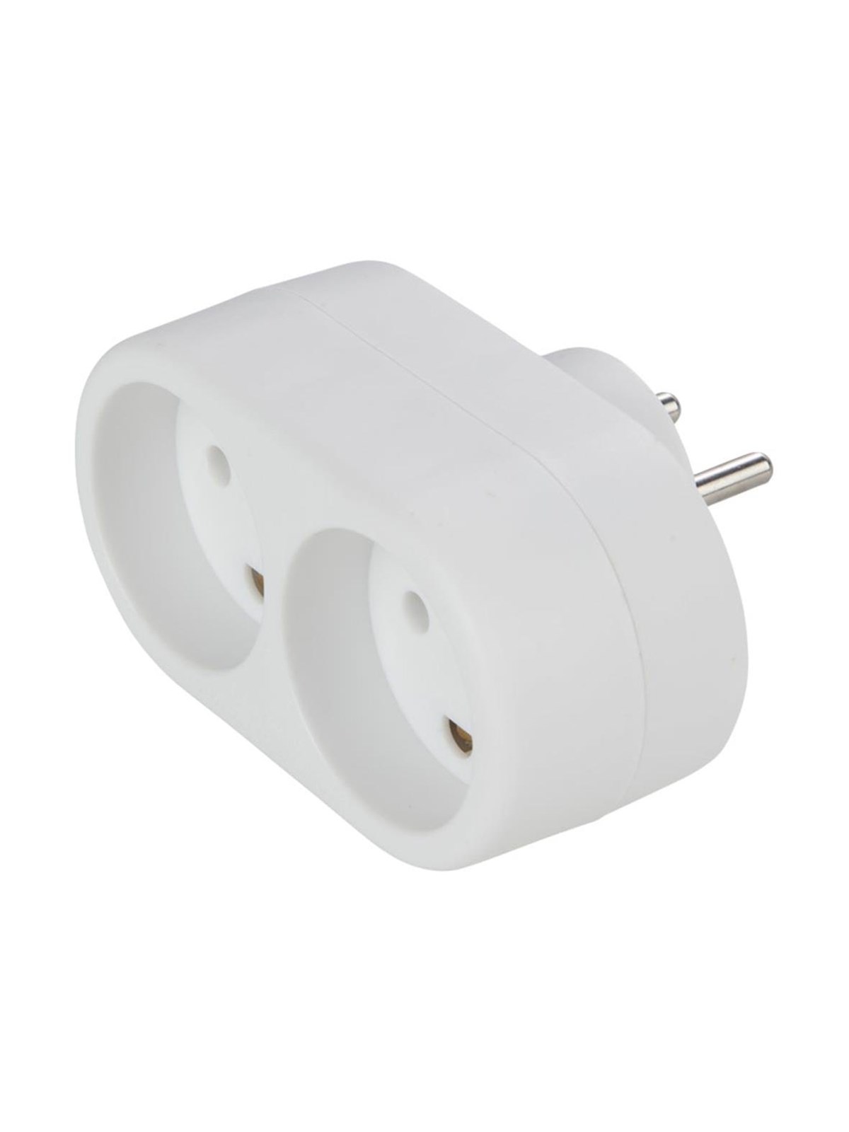Gripo Socket with 2 outlets and earth White