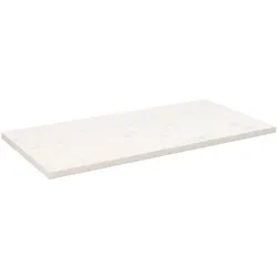 vidaXL Tischplatte Weiß 100x50x2,5 cm Massivholz Kiefer Rechteckig