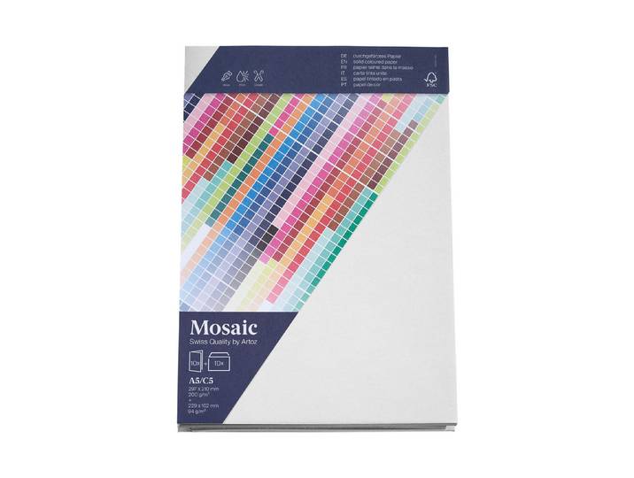 Artoz Mosaic Karten/Kuverts A5/C5 weiss je 10 Stück