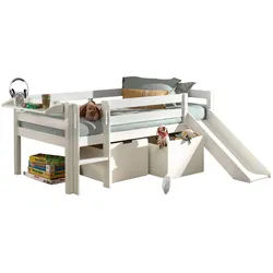 KOJENBETT mit Rutsche Karolina 208x83x175 aus Massivholz in Weiß