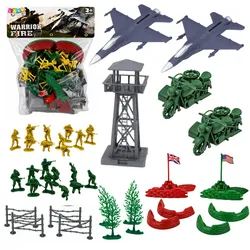 Militärset Soldatenfiguren Militärfahrzeuge Karte Zubehör 72-teilig.