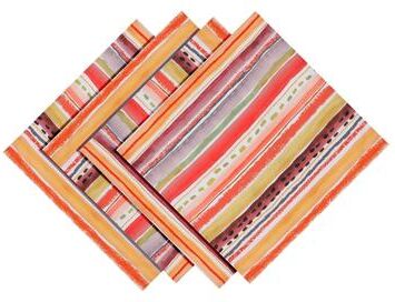 "Laural Home Harvest Snippets Napkin Set of 4 - 20"" x 20"""