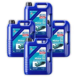 4x Motoröl Marine 2T Motor Oil LIQUI MOLY 25020 Motorenöl Boot 2 Takt Motor Öl 5L
