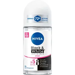 NIVEA Black & White Invisible Clear Deo-Roller 50 ml
