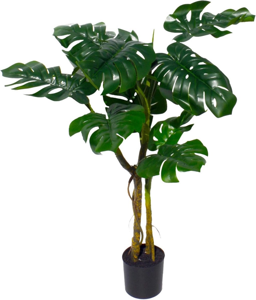 Kunstmatige Monstera Plant met Gedraaide Stam, 120 cm, Groen