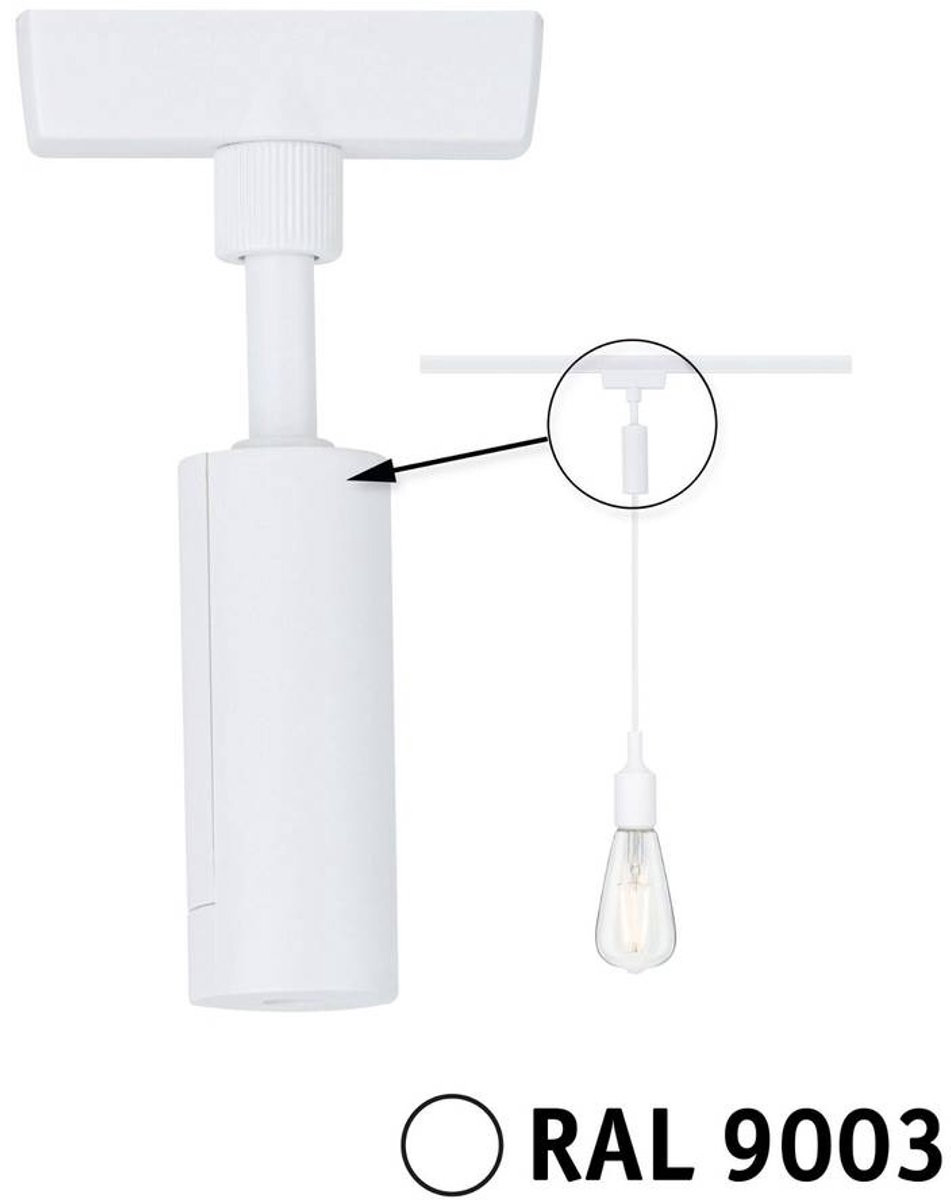 Paulmann 95655 Pendeladapter voor railsysteem, Signaalwit
