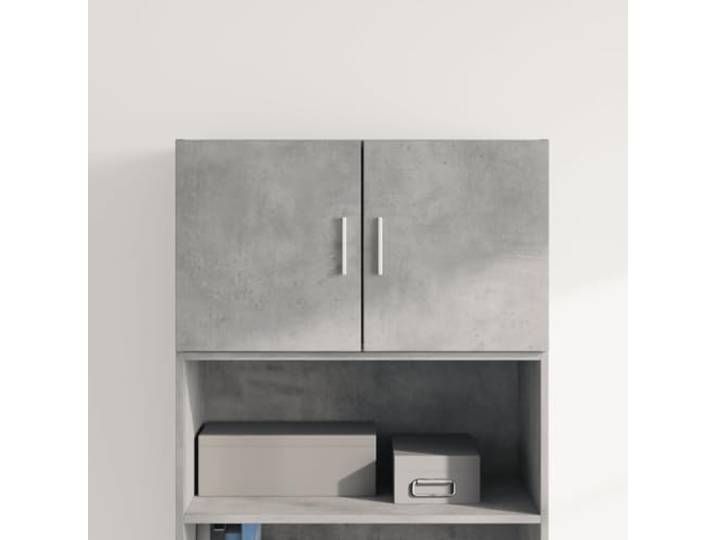 HEFZGDB Wandschrank Betongrau 70x42,5x40 cm aus Holzwerkstoff mit Montageoption, wandmontierbarer Schrank für Ordnung im Wohnzimmer mit glatter Oberfläche und Feuchtigkeitsbeständigkeit