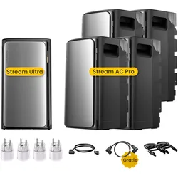 EcoFlow Stream Ultra, All-in-One Speicher für Balkonkraftwerke, by Powerness - Stream Ultra + 4 x Stream AC Pro | 9600Wh / 4 x Smart Plug / Powerness Express (Lieferzeit: 5-14 Werktage)