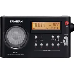 Sangean Kofferradio PR D7 (FM, MW, Bluetooth), Radio, Schwarz