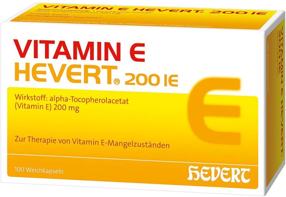 Vitamin E Hevert 200 I.E. Weichkapseln 100stk
