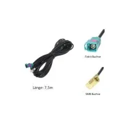 Dietz Low-Loss Kabel Verlängerung Fakra Buchse - SMB Buchse, 750 cm 9492
