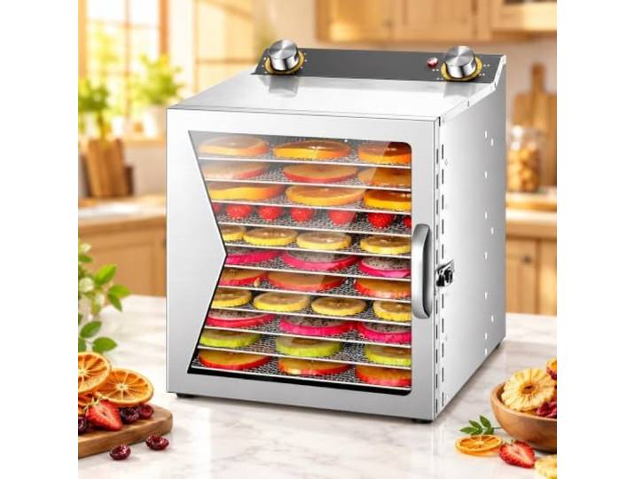 Edelstahl-Dörrgerät, Heizrohr-Dörrgerät Gleichmäßige Wärmeverteilung, Nährstoff- Und Geschmackserhaltung For Getrocknetes Gemüse(12layer)