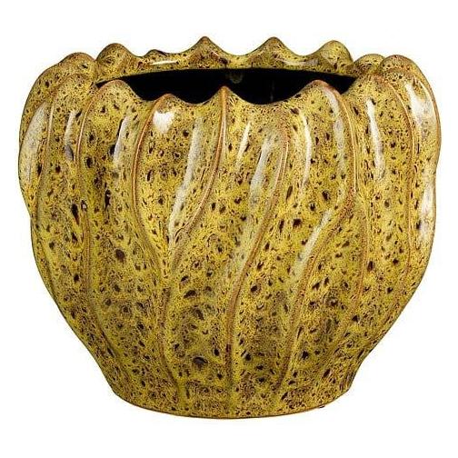 Mica Blumentopf "Thom", Keramik, Ø 31 cm, Farbe: Gelb (31 x 24.50 cm) (1173929)