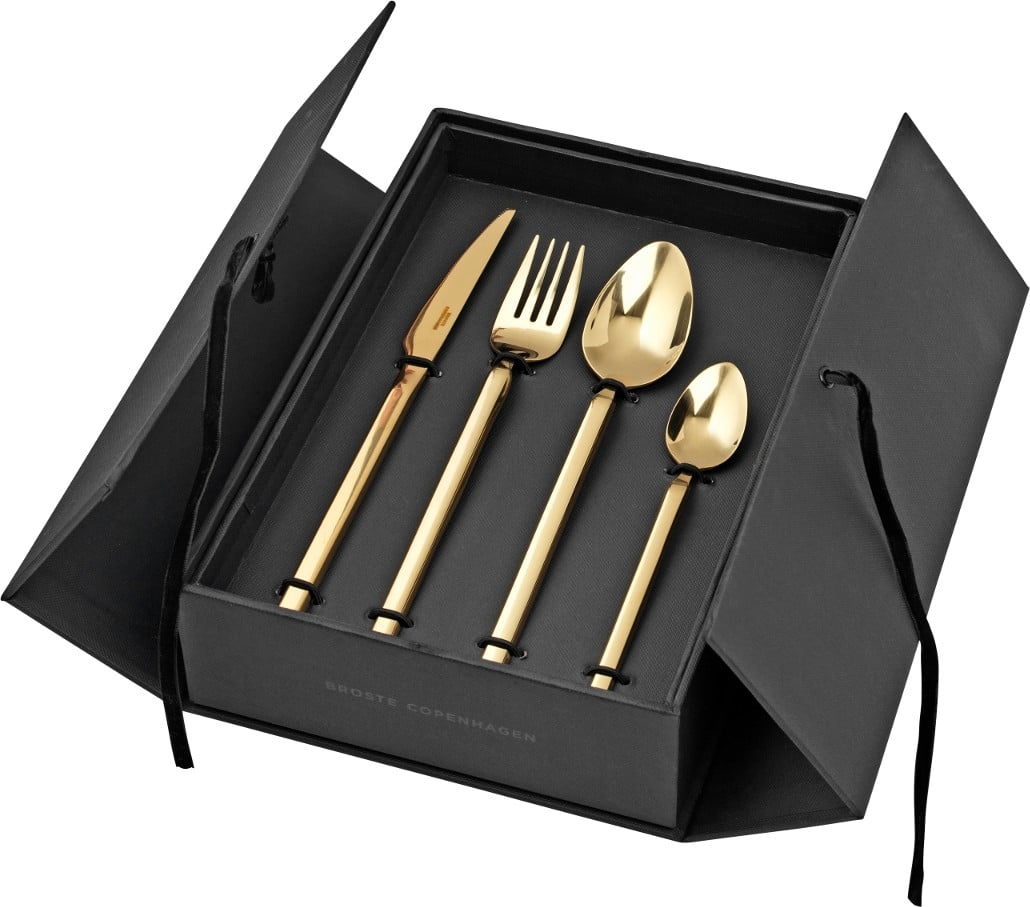 Broste Copenhagen TVIS bestekset, titanium, rosé goud, 16-delig