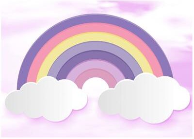 Nourison Imagination Indoor only Multicolor Rainbow Graphic Area Rug