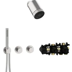 Herzbach MODUL7 Thermostat-Set T-SP3 70.702721.1.09 SPOT Multi Edelstahl