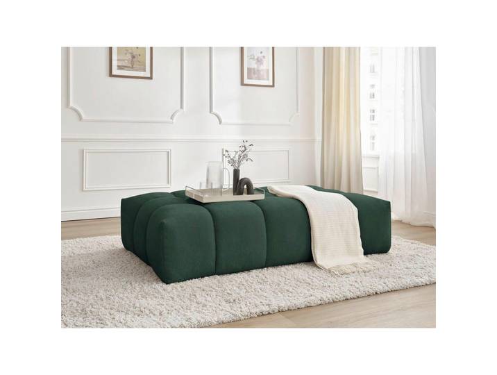 Hocker Everest, Grün, Kunststoff, rechteckig, 166x100x40 cm, Wohnzimmer, Hocker, Sitzhocker