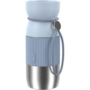 Emsa Thermobecher beYou Cup Mug N2191600, blau, hält 4 h warm und 12 h kalt, Edelstahl doppelwandig, 360 ml