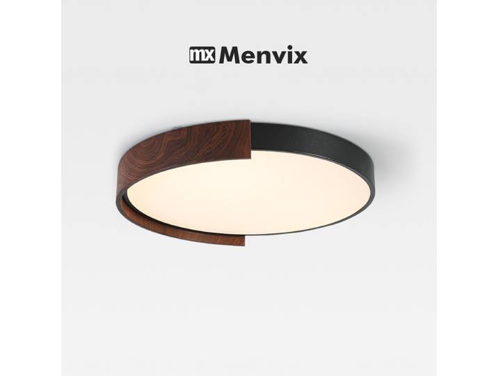Plafond moderne à LEDs lampe Simple chambre d'enfants lumière noyer couleur bois décoration intérieure de la maison créer salon lumière