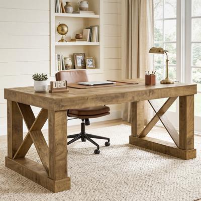 Bluebell 63 Inch Farmhouse Office Computer Desk with Sturdy Leg Structure