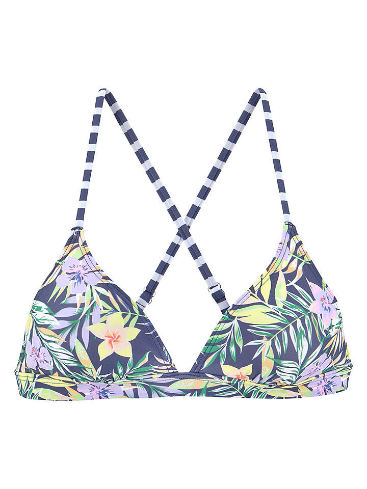 Venice Beach Bikini-Oberteil in Dunkelblau/ Bunt - 34A/B-Cup