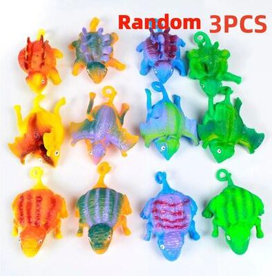 Inspired Finds 3 Piece Inflatable Dinosaur Vent Balls Squeeze Toy Set For Kids a random 3 Pack